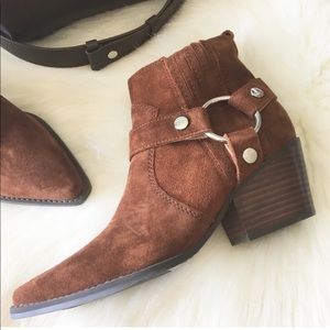 Marc Fisher Suede Western Sock Boot